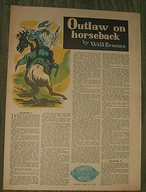 "Outlaw on Horseback" The Pittsburgh Press Complete Novel Sunday, May 25, 1947