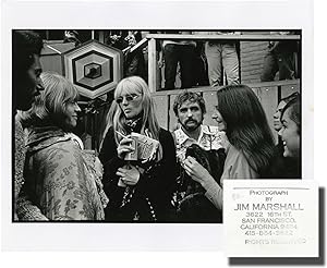 Original double weight photograph of Dennis Hopper, Brian Jones, and Nico at the Monterey Pop Fes...