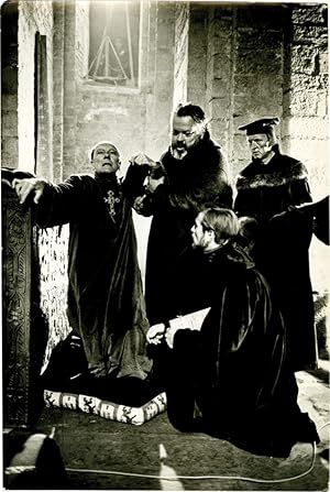 Seller image for Orson Welles and John Gielgud on the set of "Chimes at Midnight" (Original still photograph) for sale by Royal Books, Inc., ABAA