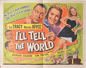 Bild des Verkufers fr I'll Tell the World (Original US half sheet poster for the 1945 film) zum Verkauf von Royal Books, Inc., ABAA