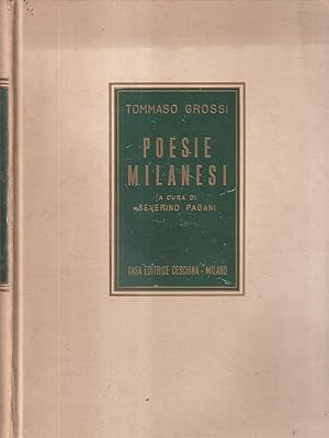 Bild des Verkufers fr Tommaso Grossi Poesie milanesi zum Verkauf von Librodifaccia