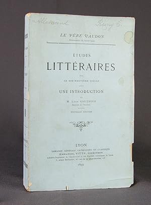 Seller image for Etudes littraires sur le XIXe sicle. for sale by Livres d'Antan