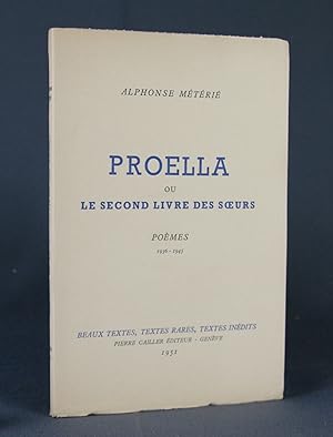 Seller image for Proella ou Le Second Livre des s urs. for sale by Livres d'Antan