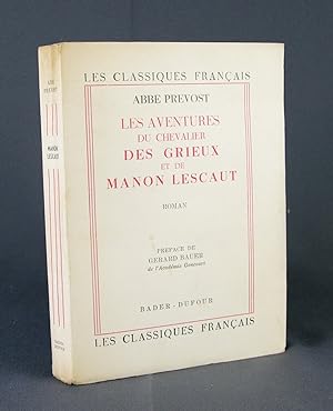 Image du vendeur pour Les Aventures du chevalier des Grieux et de manon Lescaut mis en vente par Livres d'Antan