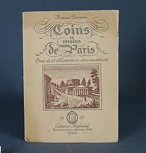 Imagen del vendedor de Coins et recoins de Paris a la venta por Livres d'Antan