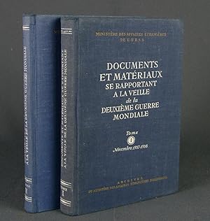 Seller image for Documents et matriaux se rapportant  la veille de la Deuxime Guerre mondiale. 2 tomes for sale by Livres d'Antan