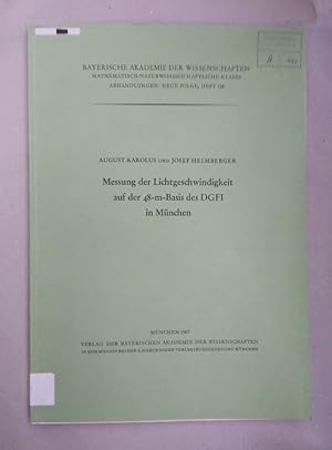 Messung der Lichtgeschwindigkeit auf der 48-m-Basis des DGFI in München.