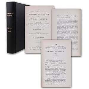 Bild des Verkufers fr Note on the Scattering of X-rays and Atomic Structure. SS. 222-232. - Und: Charles Glover Barkla. Note on Experiments to detect Refraction of X-rays. SS. (257)-275. Mit 7 Abbildungen. In: Philosophical Magazine and Journal of Science. 6th Series. Vol. 31. zum Verkauf von Antiquariat Gerhard Gruber