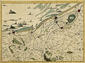 Antique Print-DUNKIRK-BERGEN-VEURNE-GRAVELINES-CALAIS-Fricx-Harrewijn-ca. 1709