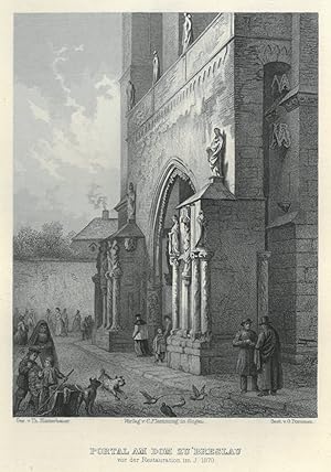 BRESLAU. Portal am Dom (vor der Restauration im Jahr 1870).
