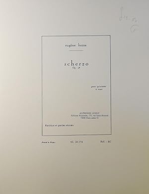 Seller image for Scherzo, Op.48, pour quintette a vent (Wind Quintet), Score and Parts for sale by Austin Sherlaw-Johnson, Secondhand Music