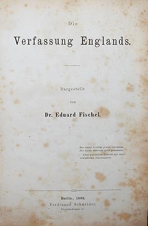 Die Verfassung Englands.