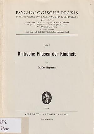 Imagen del vendedor de Kritische Phasen der Kindheit a la venta por Antiquariat Immanuel, Einzelhandel