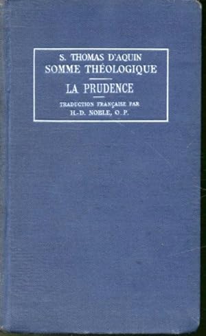Imagen del vendedor de Saint Thomas D'Aquin Somme Thologique : La prudence a la venta por Librairie Le Nord