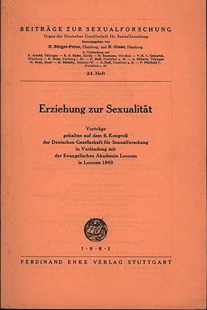 Seller image for Erziehung zur Sexualitt. for sale by Antiquariat Kastanienhof