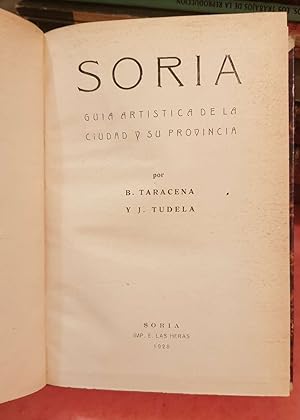 Seller image for SORIA. Gua Artstica de la Ciudad y su Provincia. for sale by Librera Antonio Castro