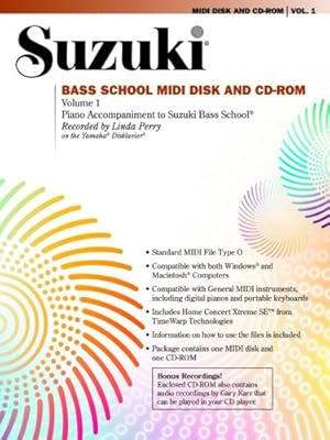 Seller image for Suzuki Bass School MIDI Disk Acc./CD-ROM, Vol 1: MIDI Disk & CD-ROM [Audio Book (CD) ] for sale by booksXpress