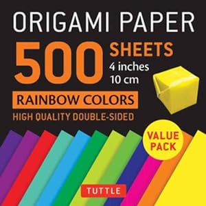 Seller image for Origami Paper 500 sheets Rainbow Colors 4" (15 cm): Tuttle Origami Paper: High-Quality Double-Sided Origami Sheets Printed with 12 Different Color Combinations [Loose Leaf ] for sale by booksXpress