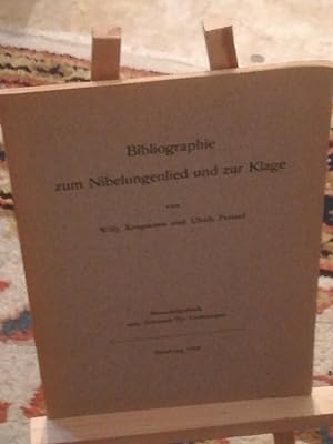 Bild des Verkufers fr Bibliographie zum Nibelungenlied und zur Klage, Manuskriptdruck zum Gebrauch fr Vorlesungen zum Verkauf von Verlag Robert Richter
