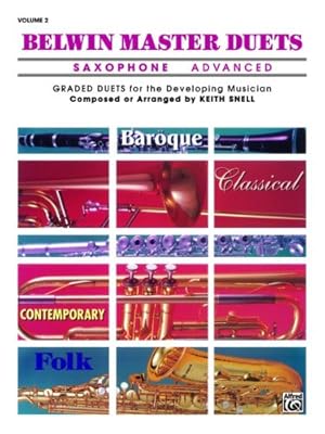 Imagen del vendedor de Belwin Master Duets (Saxophone), Vol 2: Advanced [Soft Cover ] a la venta por booksXpress