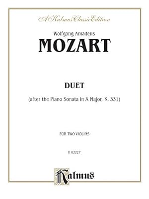 Immagine del venditore per Duet (after the Piano Sonata in A Major, K. 331) (Kalmus Edition) [Paperback ] venduto da booksXpress