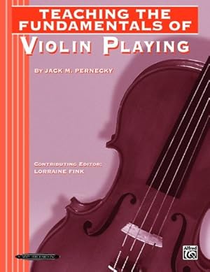 Imagen del vendedor de Teaching the Fundamentals of Violin Playing [Paperback ] a la venta por booksXpress