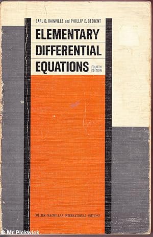Imagen del vendedor de Elementary Differential Equations a la venta por Mr Pickwick's Fine Old Books