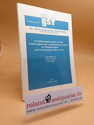 Bild des Verkufers fr Epidemiologische und volkswirtschaftliche Aspekte der Pflegebedrftigkeit durch Hirnleistungsstrungen im Alter / Institut fr Gesundheits-System-Forschung: Schriftenreihe ; Bd. 48 zum Verkauf von Roland Antiquariat UG haftungsbeschrnkt