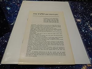 Imagen del vendedor de The UFO Dictionary a la venta por Veronica's Books