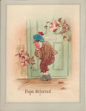 Hand Painted Watercolour Caricature by Martin Anderson - 'Cynicus' 'Hope deferred'