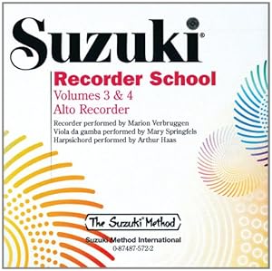 Imagen del vendedor de Suzuki Recorder School (Alto Recorder), Vol 3 & 4 [Audio Book (CD) ] a la venta por booksXpress