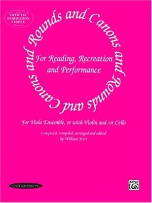 Imagen del vendedor de Rounds and Canons for Reading, Recreation and Performance: Viola Ensemble, or with Violin and/or Cello [Paperback ] a la venta por booksXpress