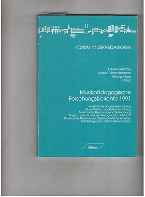 Seller image for Musikpdagogische Forschungsberichte 1991 for sale by manufactura