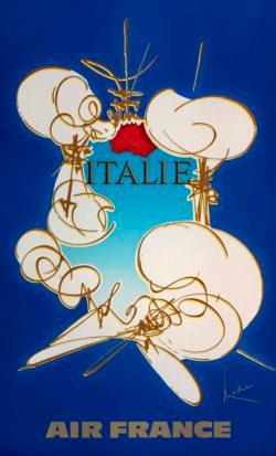 AFFICHE AIR FRANCE : ITALIE