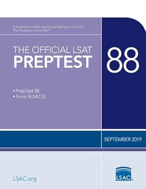 Image du vendeur pour The Official LSAT PrepTest 88: (September 2019 LSAT) by Council, Law School Admission [Paperback ] mis en vente par booksXpress