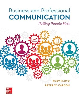 Seller image for Business and Professional Communication (Loose-Leaf) by Cardon, Peter, Floyd, Kory [Paperback ] for sale by booksXpress