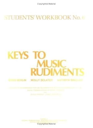 Image du vendeur pour Keys to Music Rudiments: Students' Workbook No. 6 [Soft Cover ] mis en vente par booksXpress