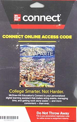 Seller image for 1T Connect Access Card for Punto y aparte, 6e (180 days) by Foerster, Sharon W., Lambright, Anne [Unknown Binding ] for sale by booksXpress