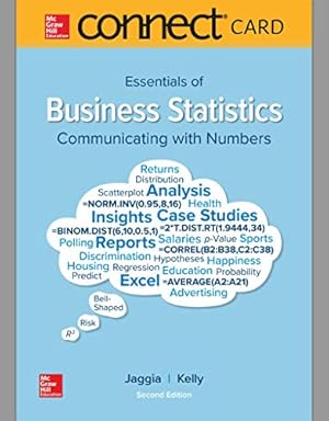 Immagine del venditore per Connect Access Card for Essentials of Business Statistics by Jaggia Professor, Sanjiv, Kelly Professor, Alison [Unknown Binding ] venduto da booksXpress