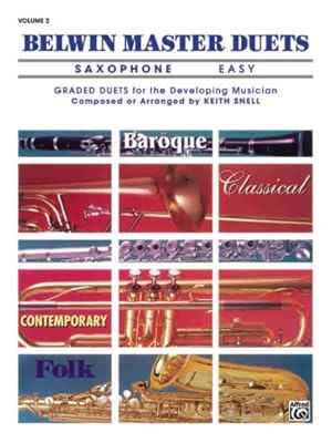 Bild des Verkufers fr Belwin Master Duets (Saxophone), Vol 2: Easy [Soft Cover ] zum Verkauf von booksXpress