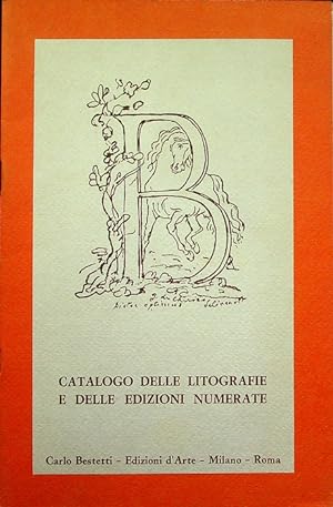 Immagine del venditore per Catalogo delle litografie e delle edizioni numerate. venduto da Studio Bibliografico Adige