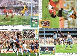 Argentina vs England Uruguay South Korea Bulgaria 4x World Cup Postcard s