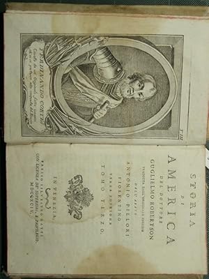 Bild des Verkufers fr Storia di America del dottore Guglielmo Robertson. Vol. III zum Verkauf von Antica Libreria Srl