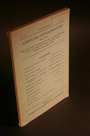 Imagen del vendedor de Article: "Primitive Surgery," in American Anthropologist. 49, 1 (Jan-March, 1947): 25-45 a la venta por Steven Wolfe Books