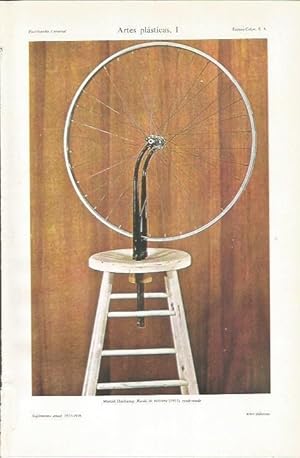 Bild des Verkufers fr LAMINA ESPASA 33988: Rueda de bicicleta, por Marcel Duchamp zum Verkauf von EL BOLETIN