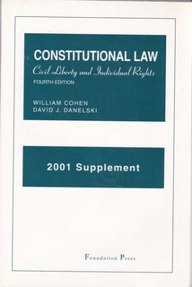 Seller image for Books: Constitutional Law, Civil Liberty and Individual Rights, 2001 Supplement (Paperback) for sale by Never Too Many Books