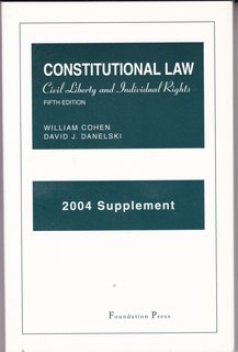 Seller image for 2004 Supplement to Constitutional Law: Civil Liberty and Individual Rights for sale by Never Too Many Books