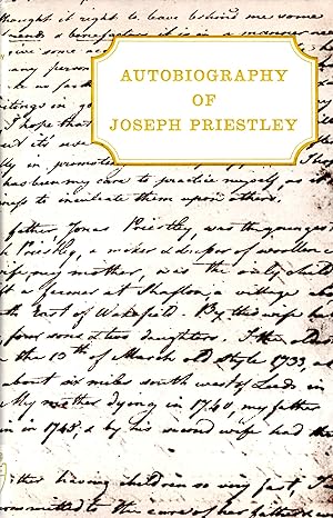 Bild des Verkufers fr Autobiography of Joseph Priestley zum Verkauf von Book Booth