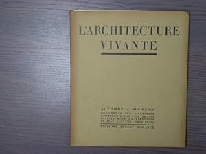 Image du vendeur pour L'ARCHITECTURE VIVANTE. Numro 25. Automne MCMXXIX.Documents sur l'activit constructive dans tous les pays publis sous la direction de Jean BADOVICI, architecte. mis en vente par Tir  Part