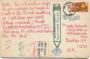 [Mail-art postcard sent to Matty Jankowski]